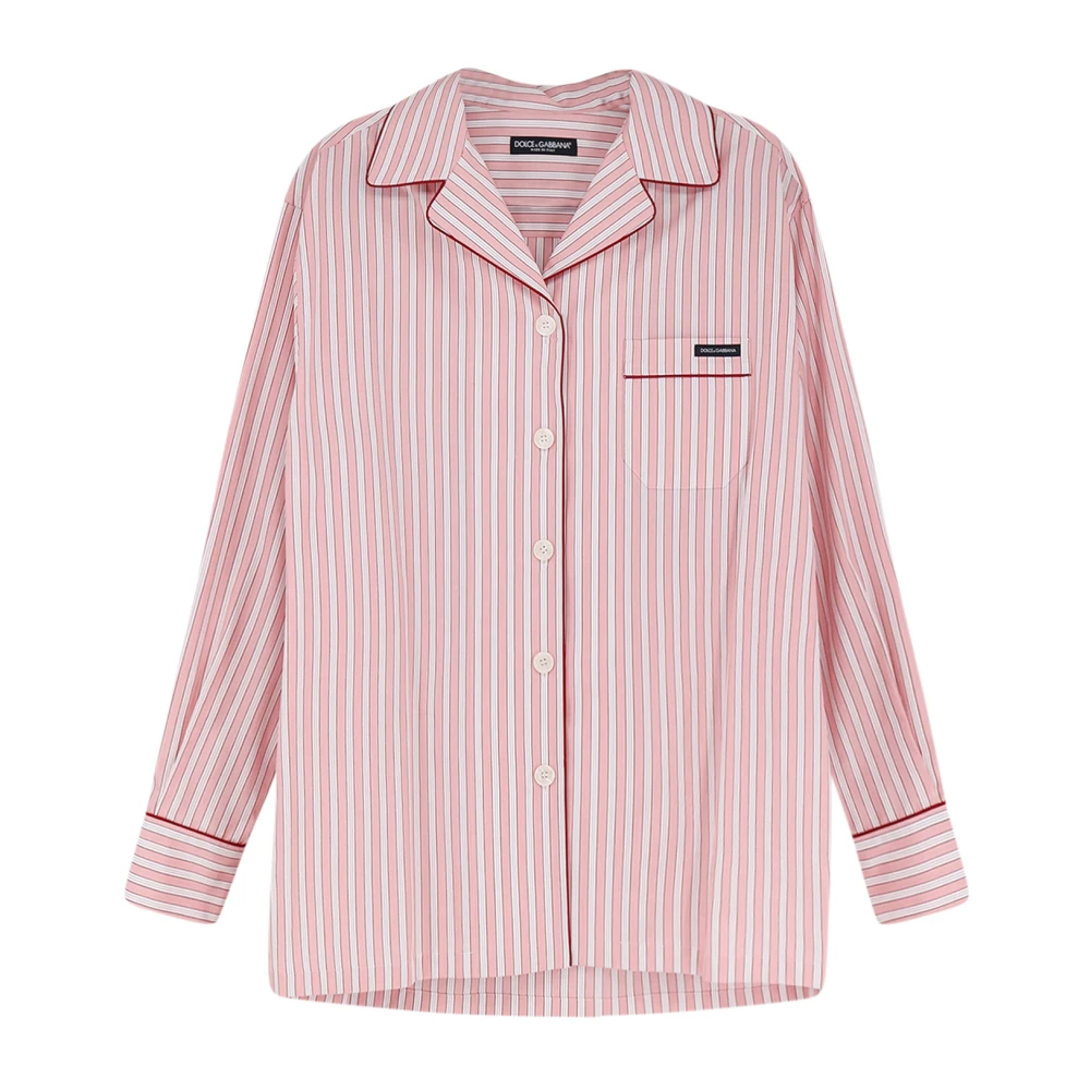 Dolce & Gabbana Women's Multicolor Pyjamas, S, Striped Poplin Shirt