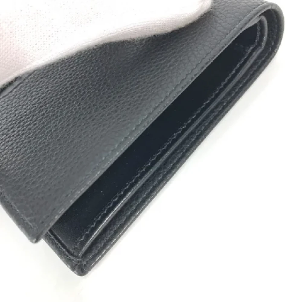 Bvlgari Vintage Pre-owned Leather wallets Black Heren
