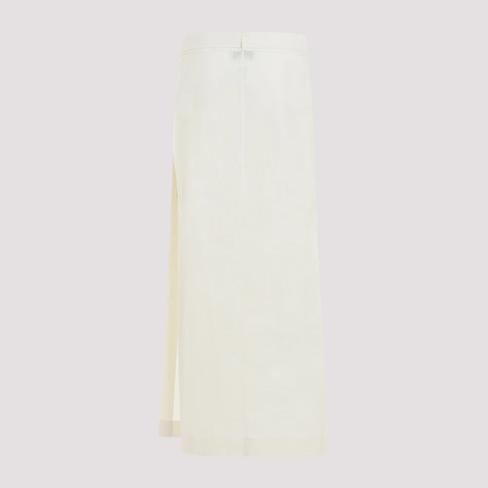 Lemaire Lång Wrap-Kjol Citronglasyr Beige, Dam