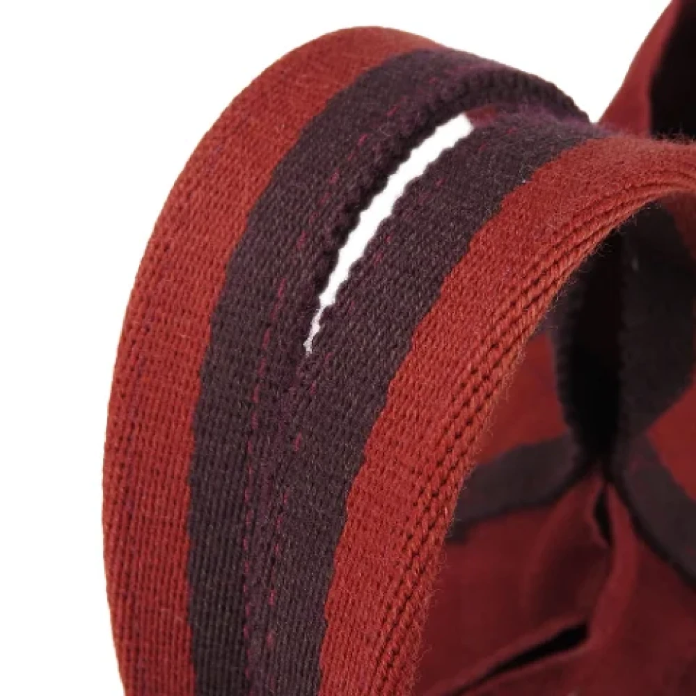 Hermès Vintage Pre-owned Canvas handbags Red Dames