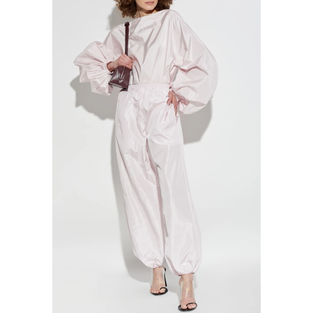 Alaïa Zijden broek Pink Dames