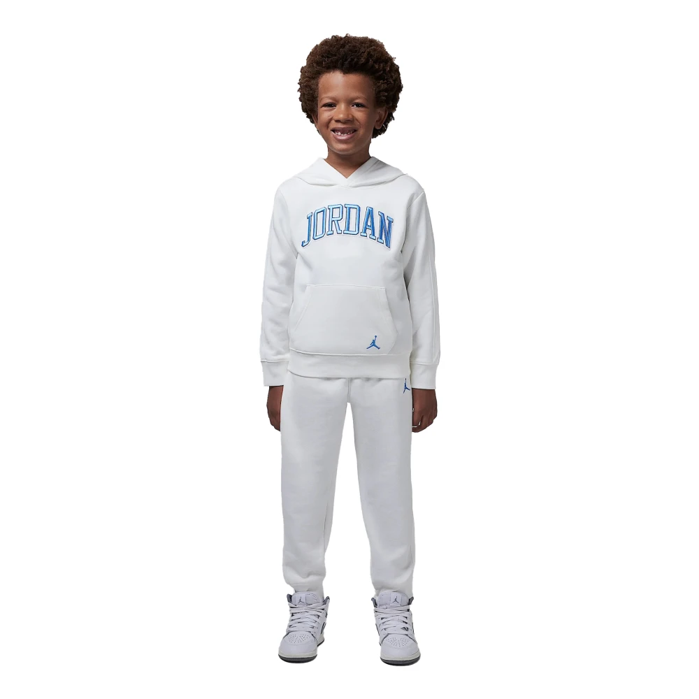 Jordan Vit Shine Set Hoodie Byxor White, Pojke