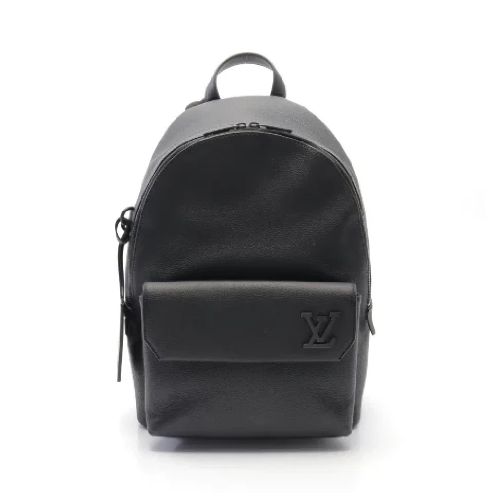 Louis Vuitton Vintage Pre-owned Leather backpacks Black Dames