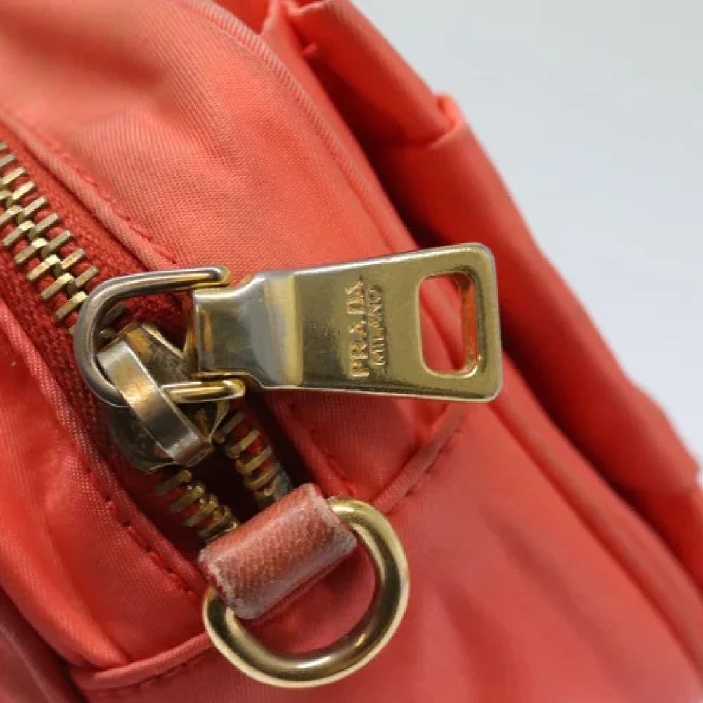 Prada Vintage Pre-owned Nylon prada-bags Orange Dames