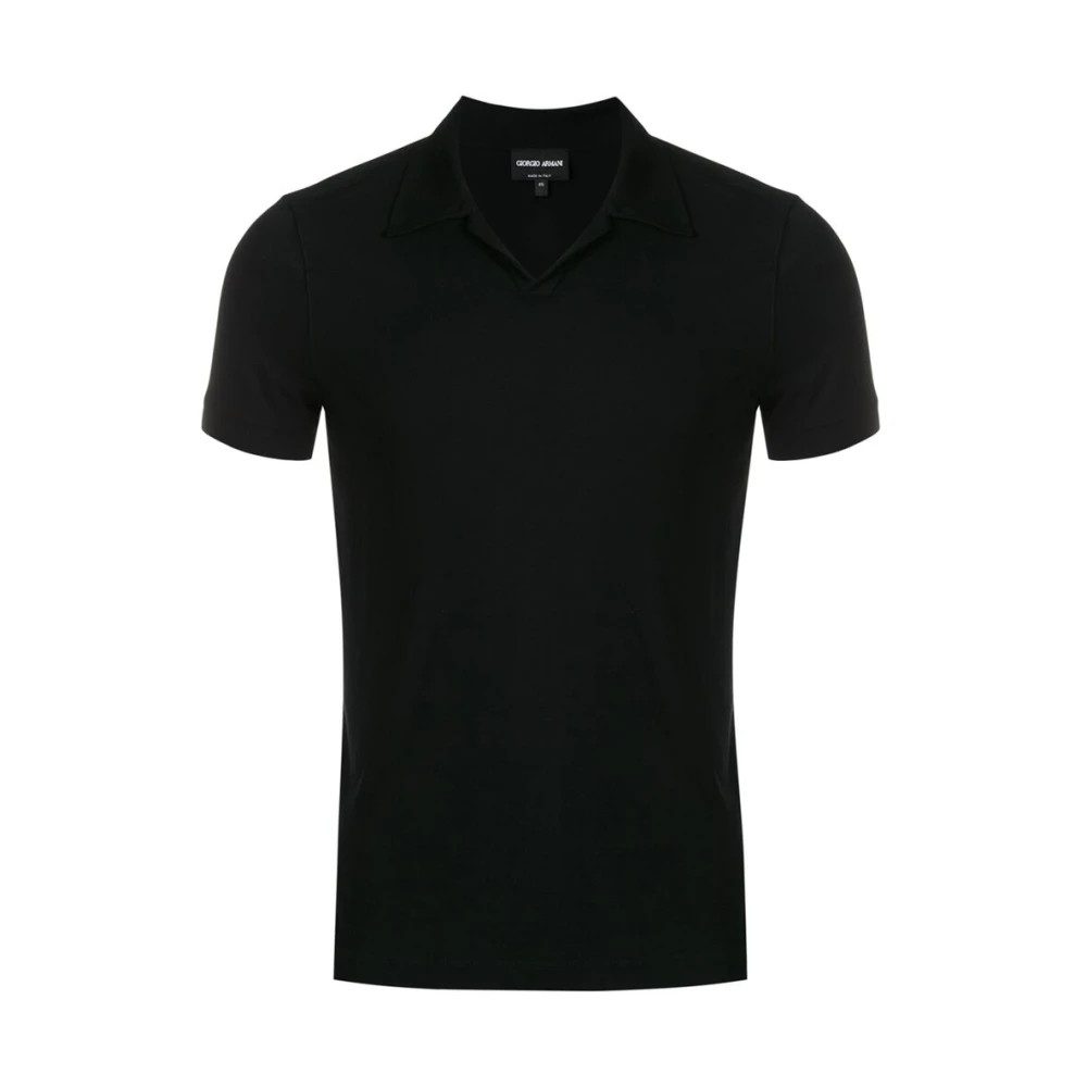 Giorgio Armani Zwarte Polo Top Slim Fit Black Heren