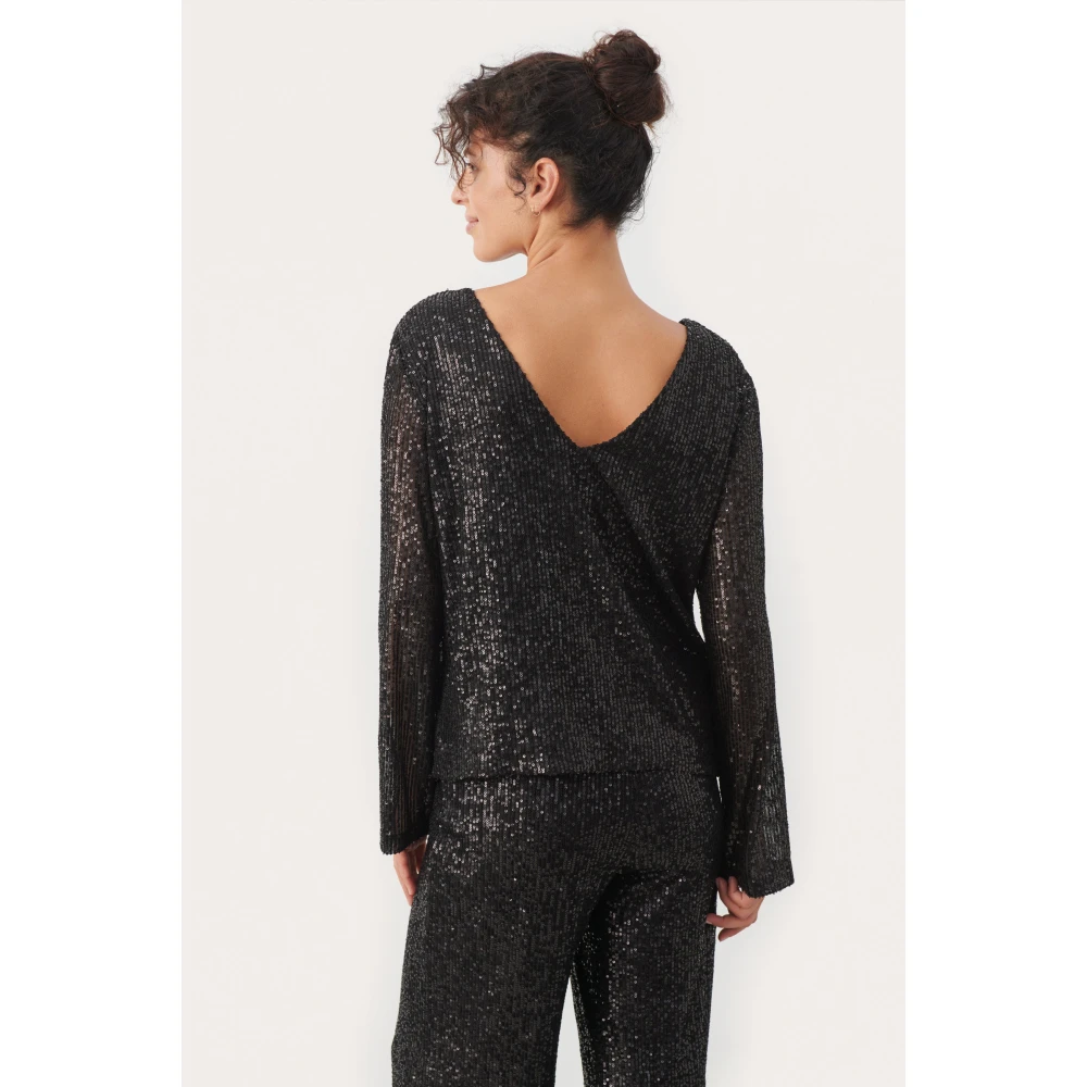 Part Two DarleenaPW BL Paillettentop Black Dames