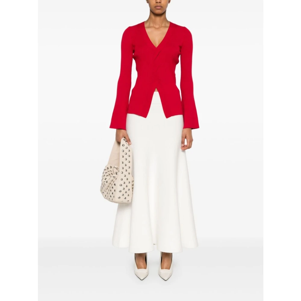 Twinset Rode Trui met Twist Detail Red Dames