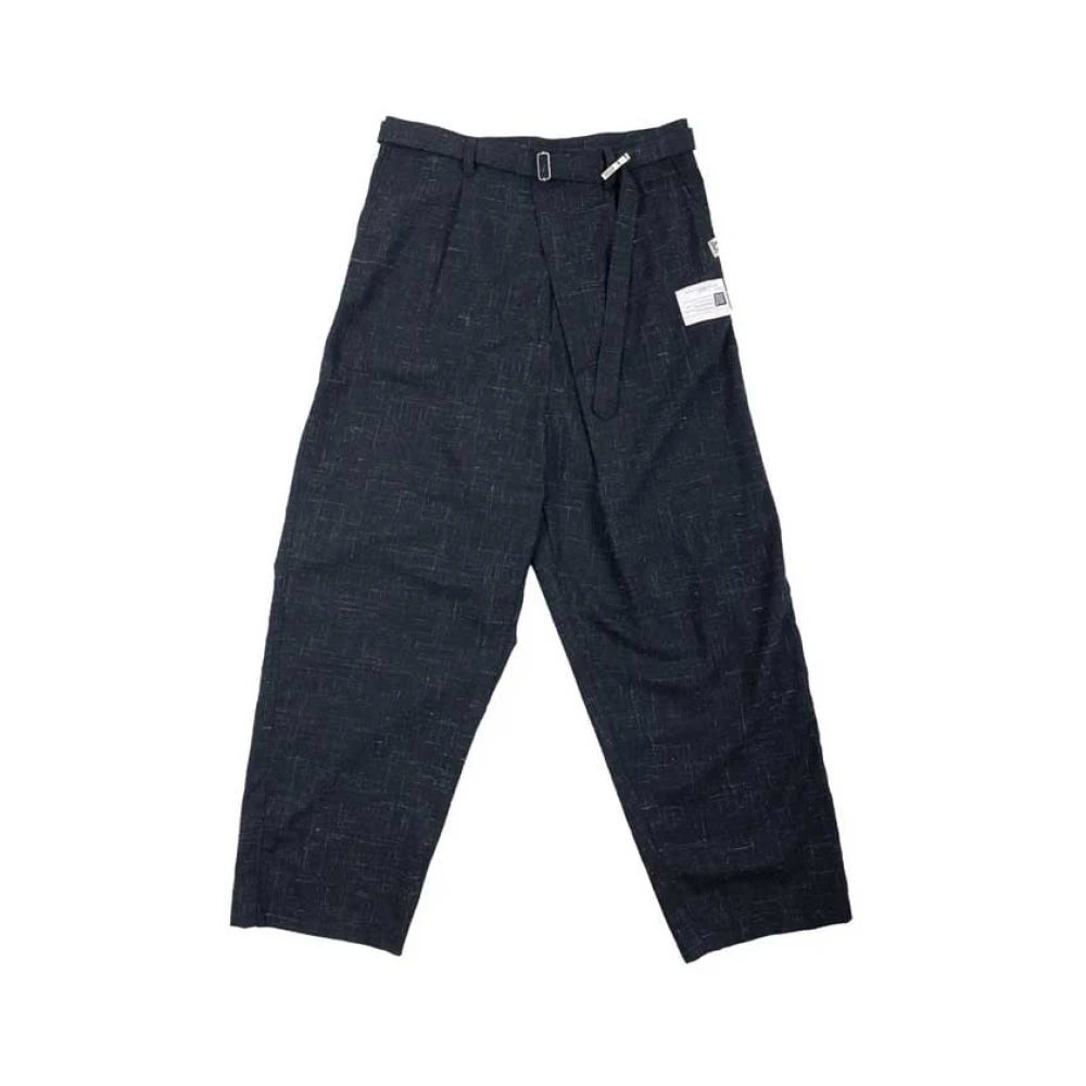 Mihara Yasuhiro Zwarte Katoenen Elastische Trekkoordbroek Black Heren