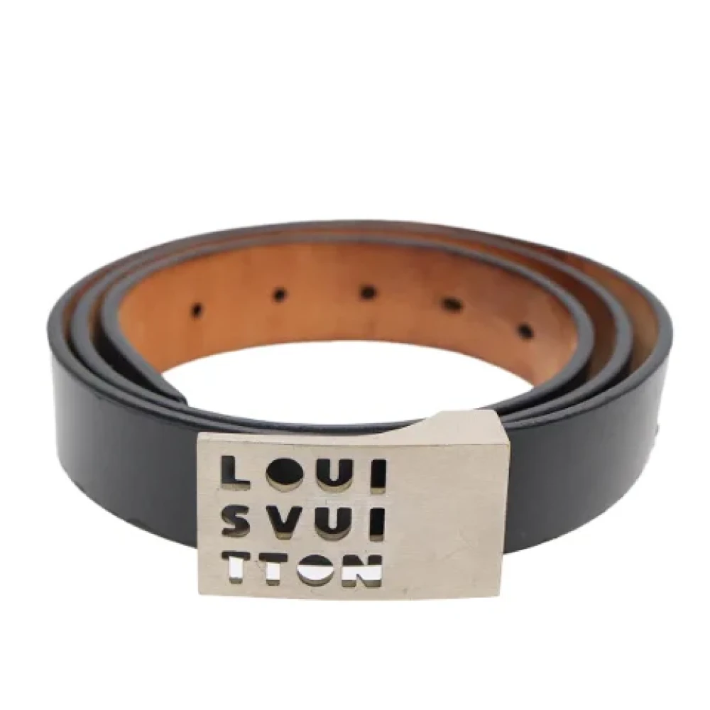 Louis Vuitton Vintage Pre-owned Leather belts Black Heren