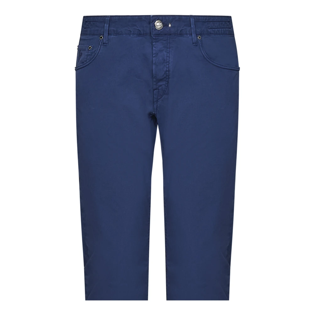 Hand Picked Trousers Blue Heren
