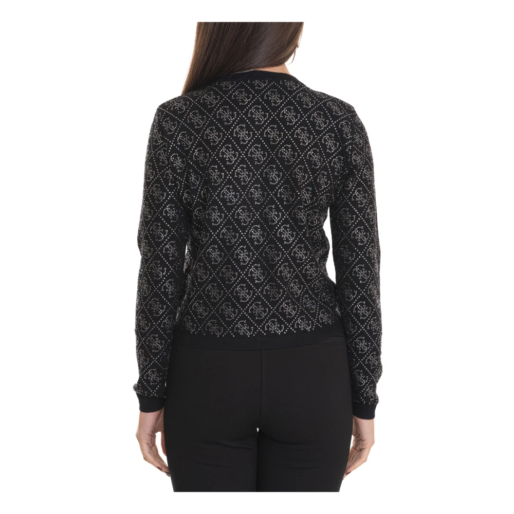 Guess Korte Vest met Knoopsluiting Black Dames