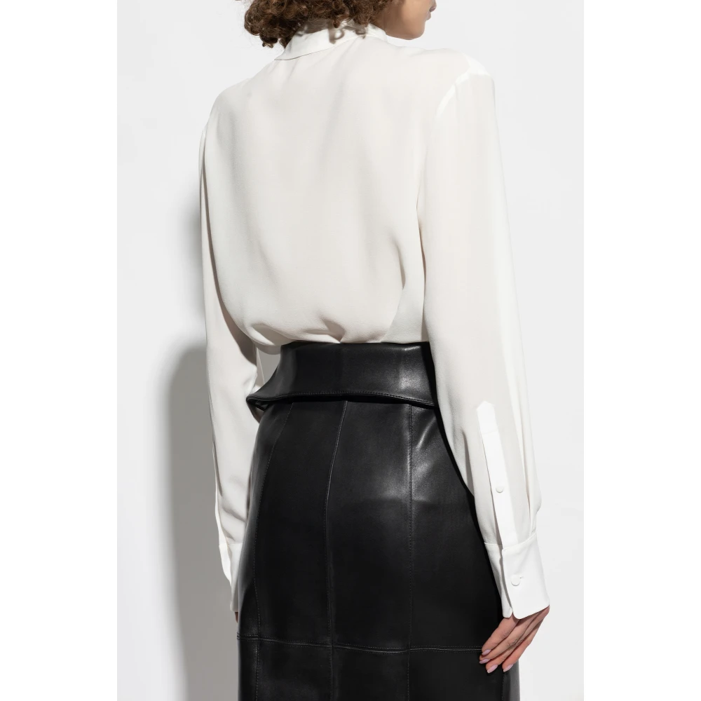 alexander mcqueen Zijden overhemd White Dames