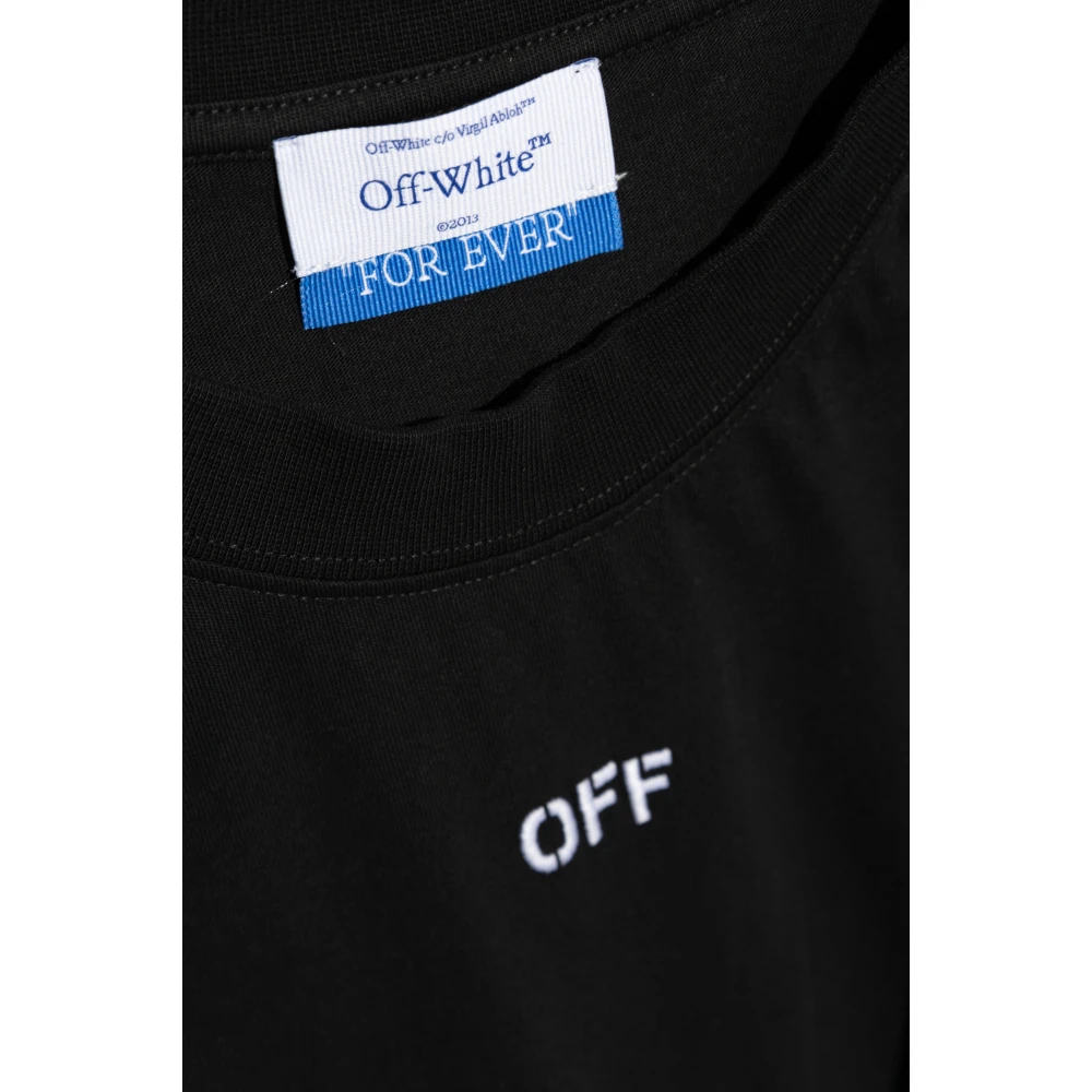 Off White T-shirt met logo Black Heren