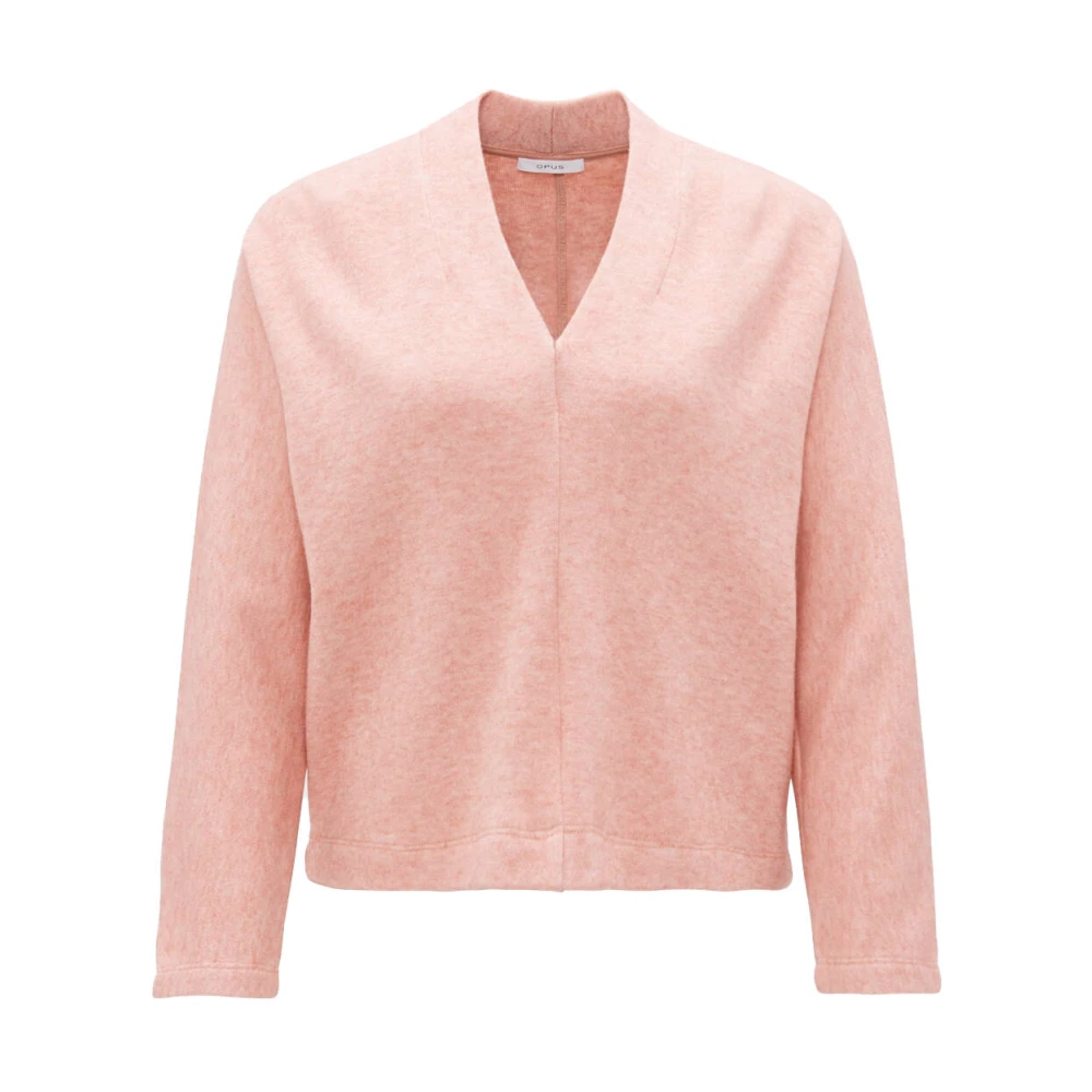 Opus Stijlvolle Sweatshirt met Gukamma Detail Pink Dames