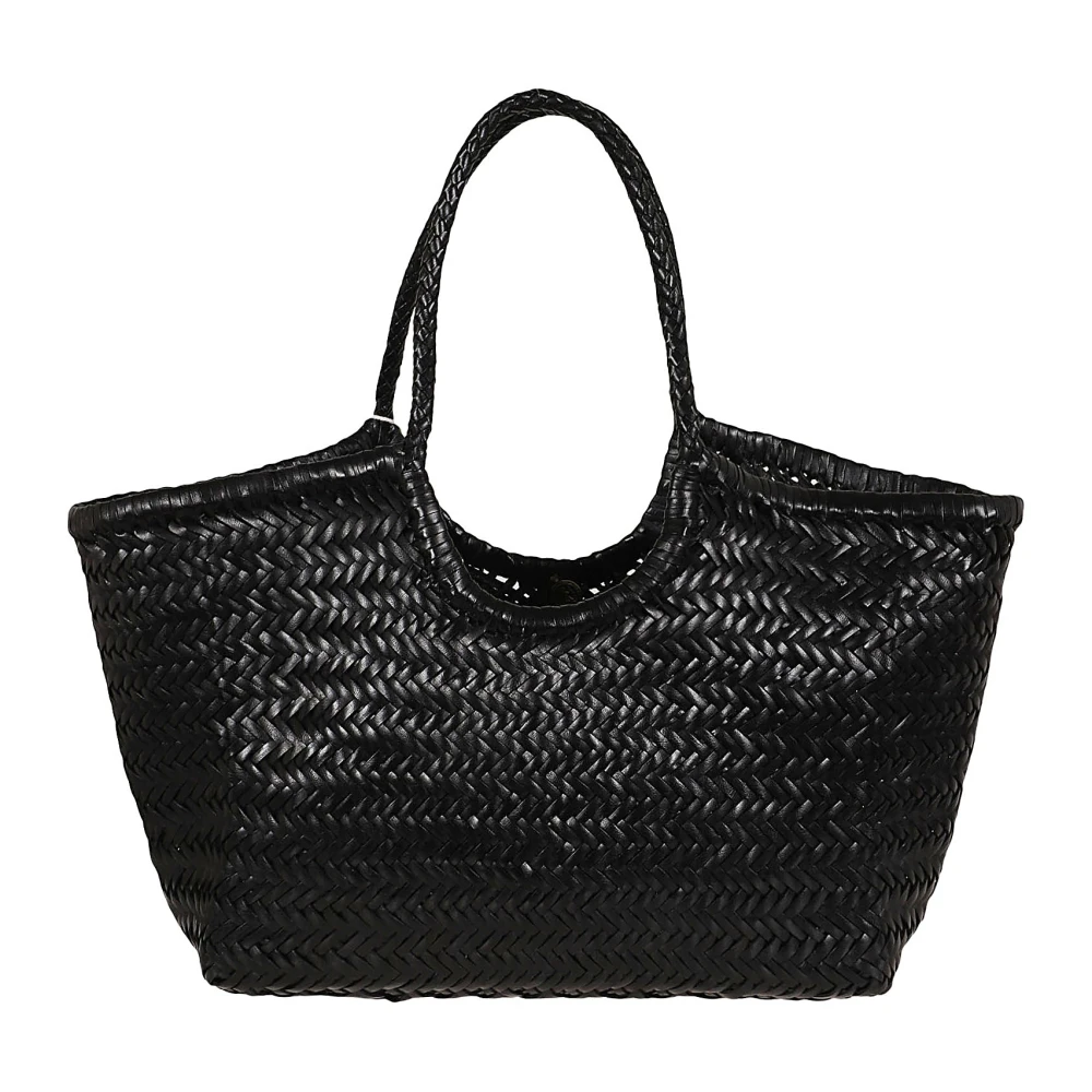 Dragon Diffusion Zwarte Shopper Tas met Geweven Design Black Dames