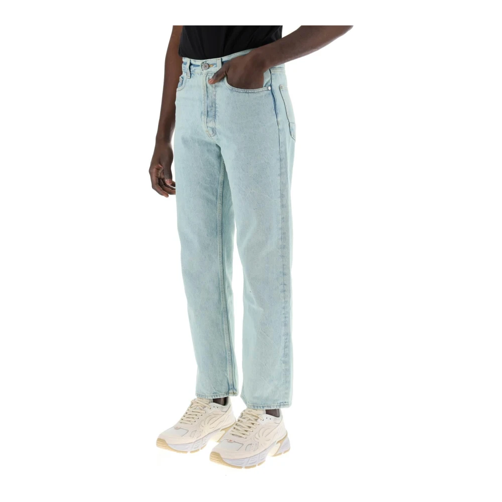 Palm Angels Straight Jeans Blue Heren