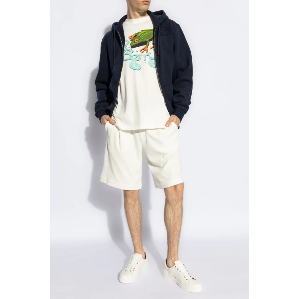 Burberry Shorts met logo White Heren