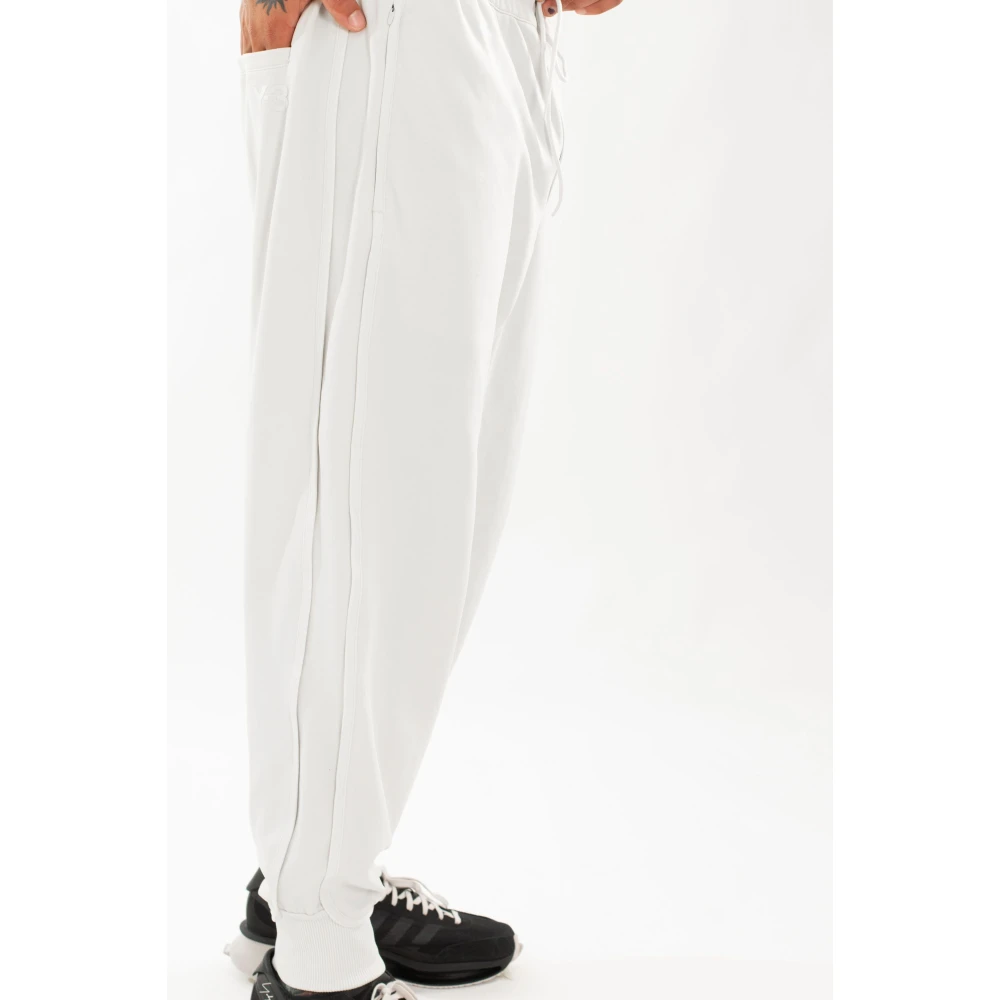 Y-3 Orbit Grey Cuffed Trackpants White Heren