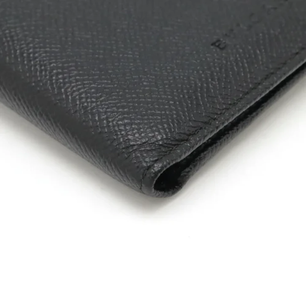 Bvlgari Vintage Pre-owned Leather wallets Black Heren