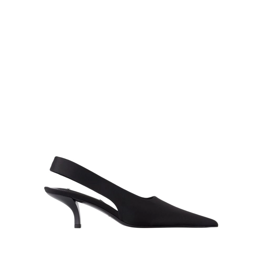Totême Women's Black Pumps, 3 Uk, Silk Slingbacks - Pointed Toe