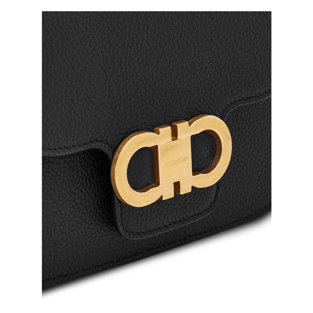 Salvatore Ferragamo Nero Double G Stijlvolle Mode Accessoire Black Dames