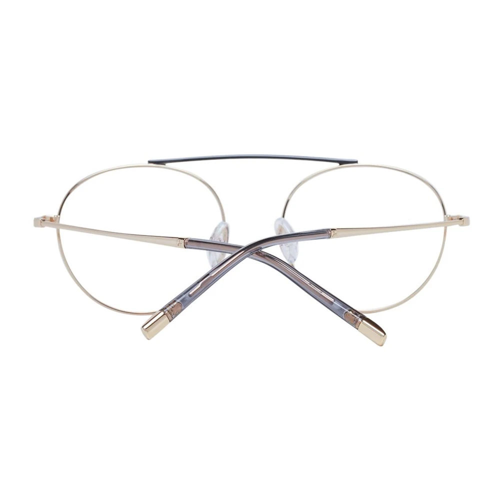 Ana Hickmann Gouden Ronde Metalen Optische Frames voor Vrouwen Yellow Dames