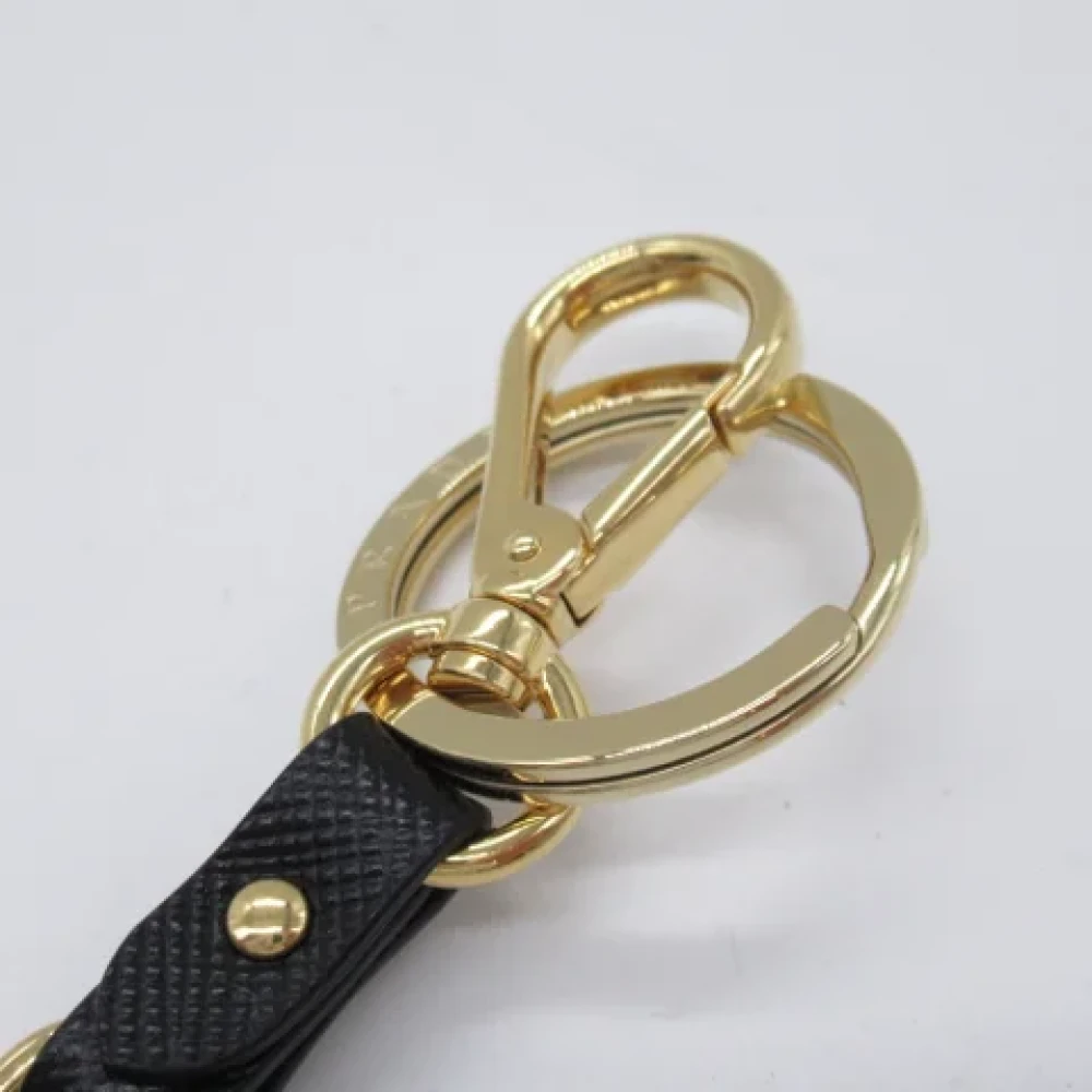Prada Vintage Pre-owned Leather key-holders Black Heren