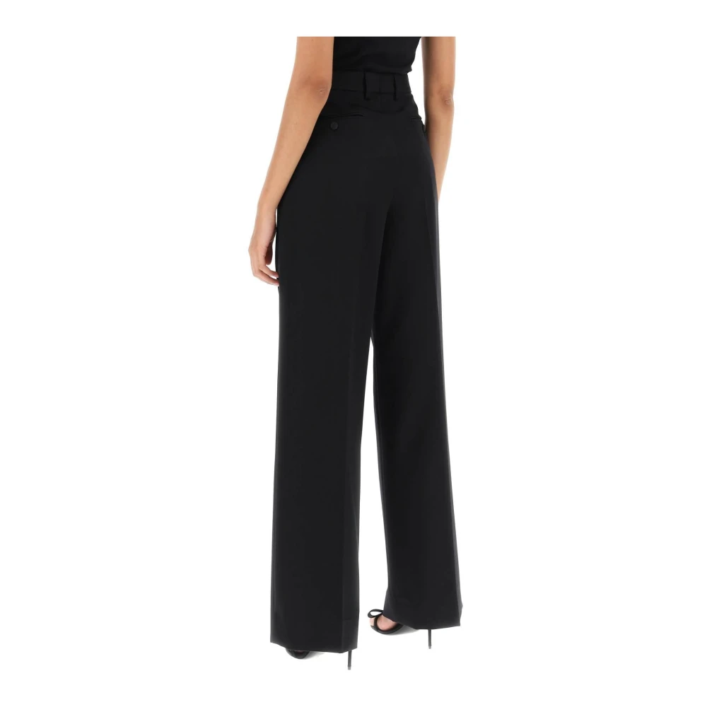 Dolce & Gabbana Wide Trousers Black Dames