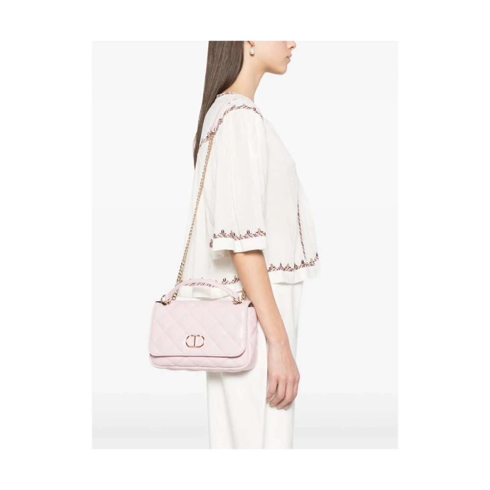 Twinset Roze Omslag Ketting Schoudertas Pink Dames