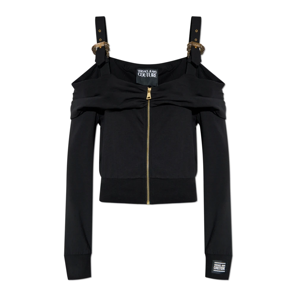 Versace Jeans Couture Sweatshirt met Logo Black Dames