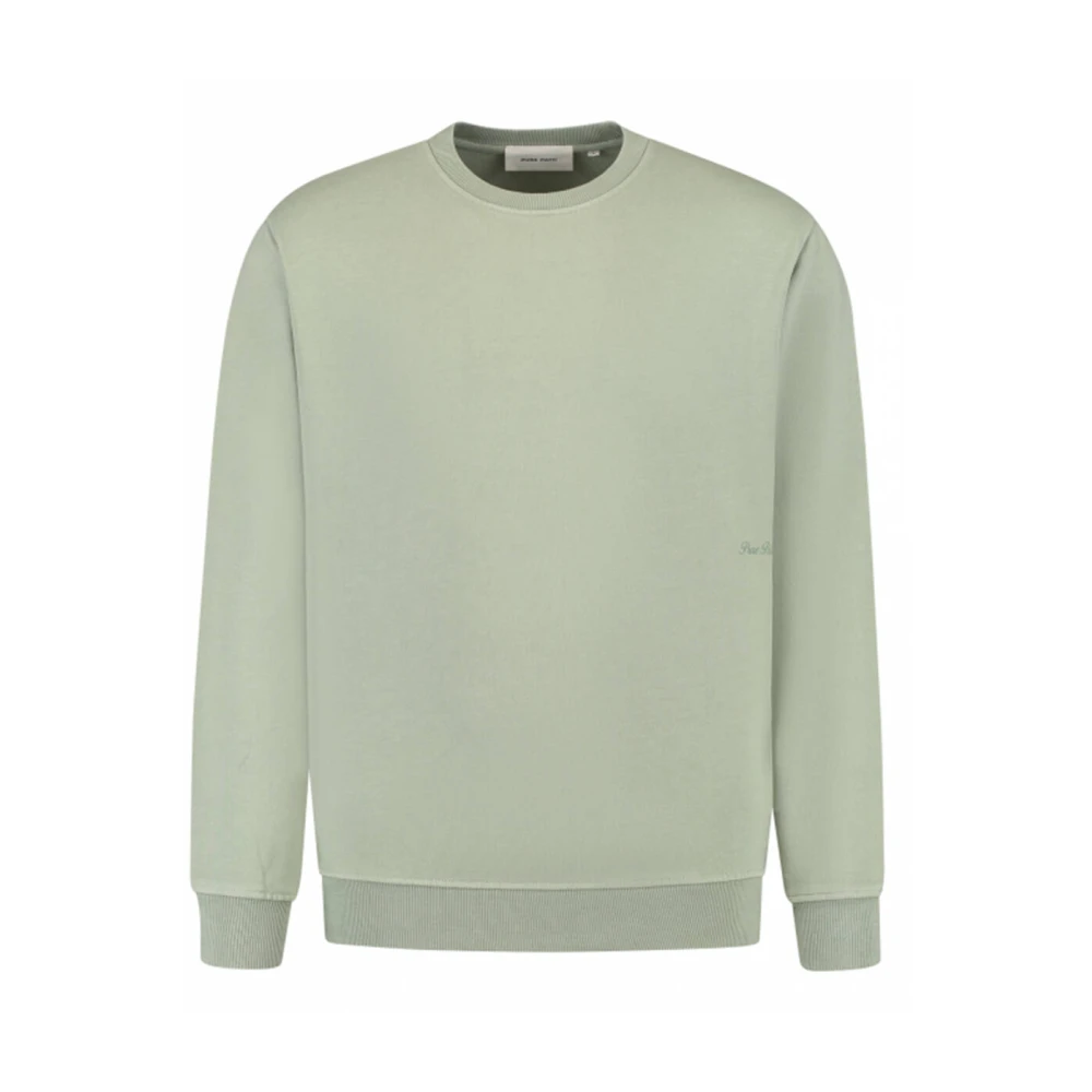 Pure Path Ronde hals trui Ruimvallende trui Green Heren