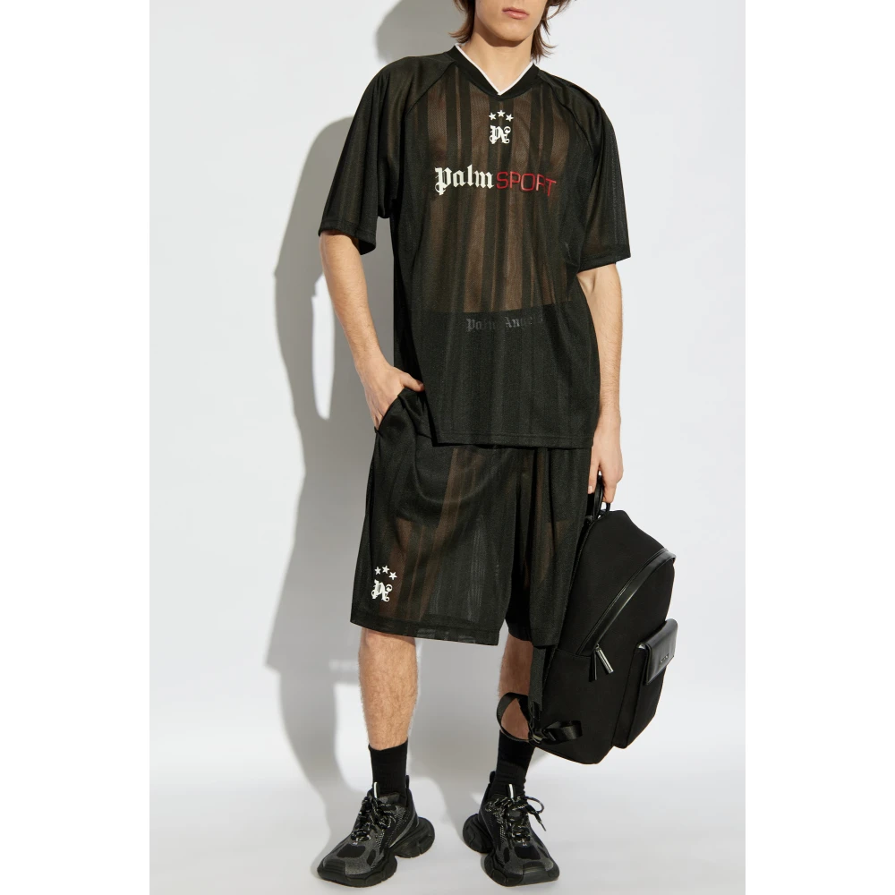 Palm Angels Logo shorts Black Heren