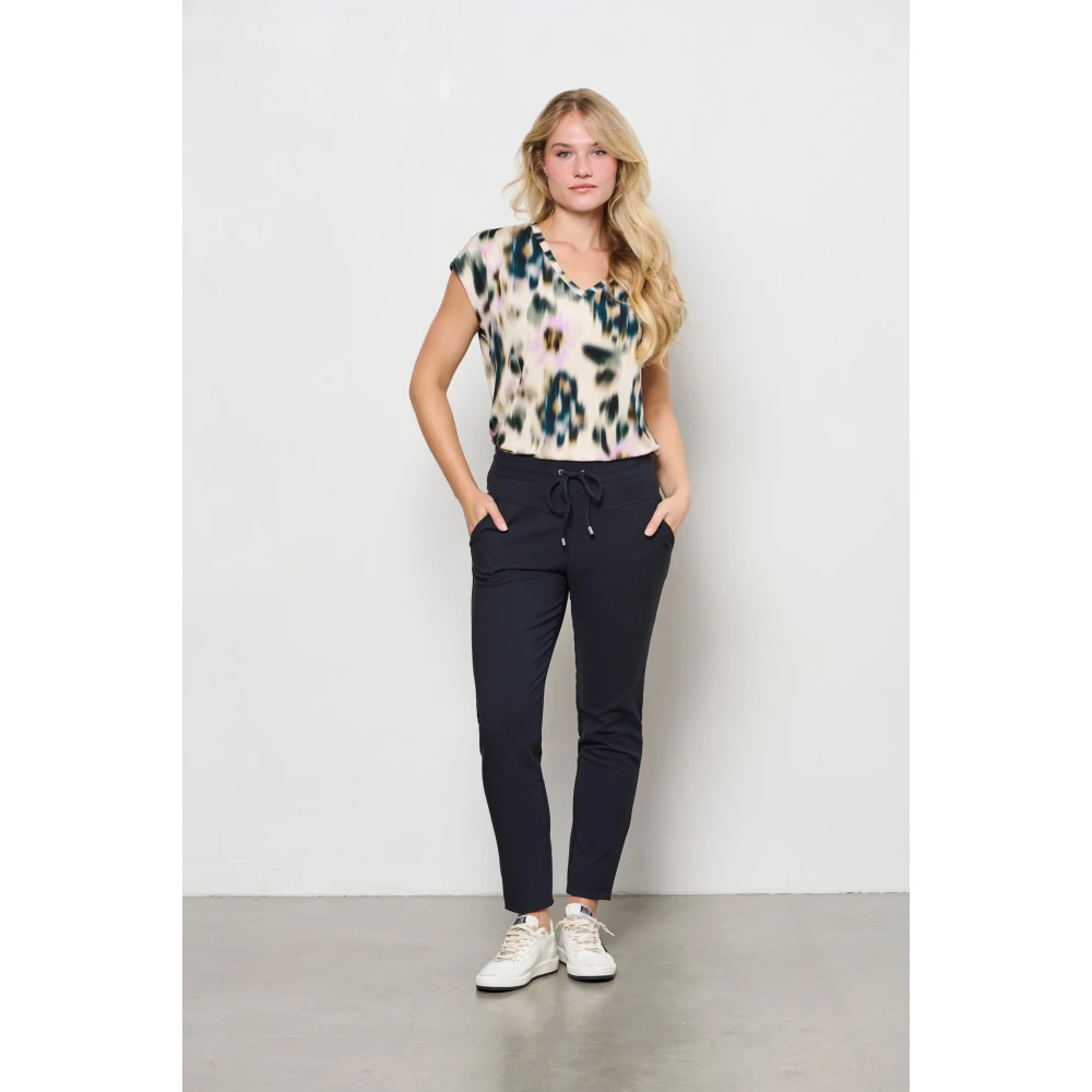 &Co Woman Bloes met lange mouwen en V-hals Multicolor Dames