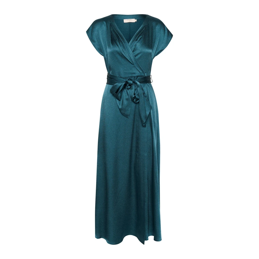 Cream Blue Maxi Dresses, Female, 3XL, Crloretta Dress