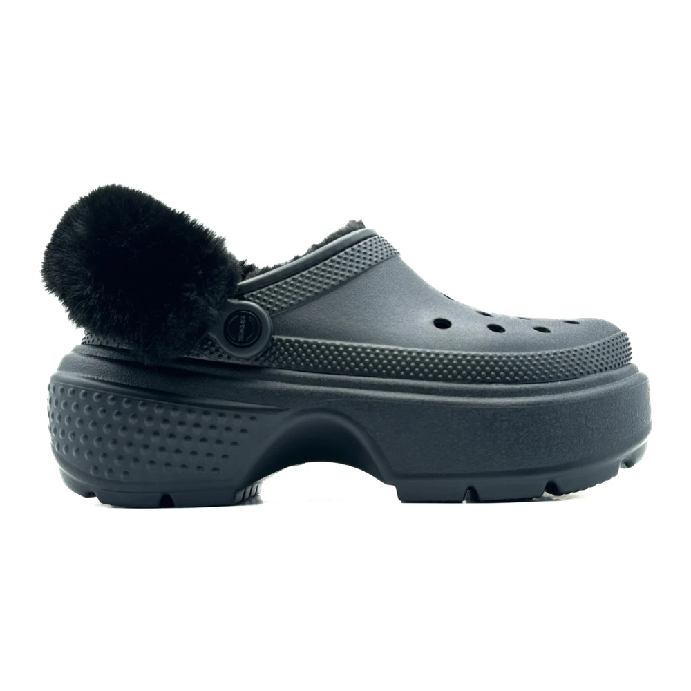 Crocs Svarta Stomp Fodrade Skor Black, Dam