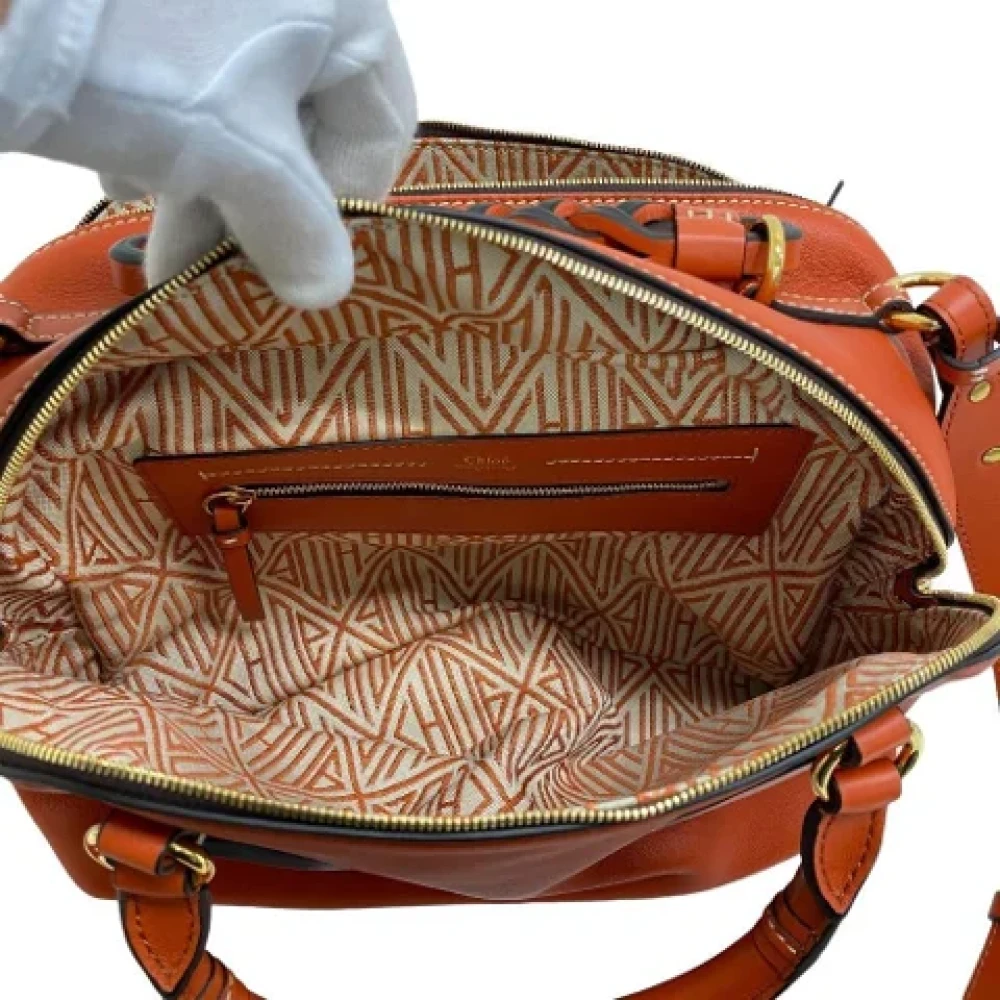Chloé Pre-owned Leather handbags Orange Dames