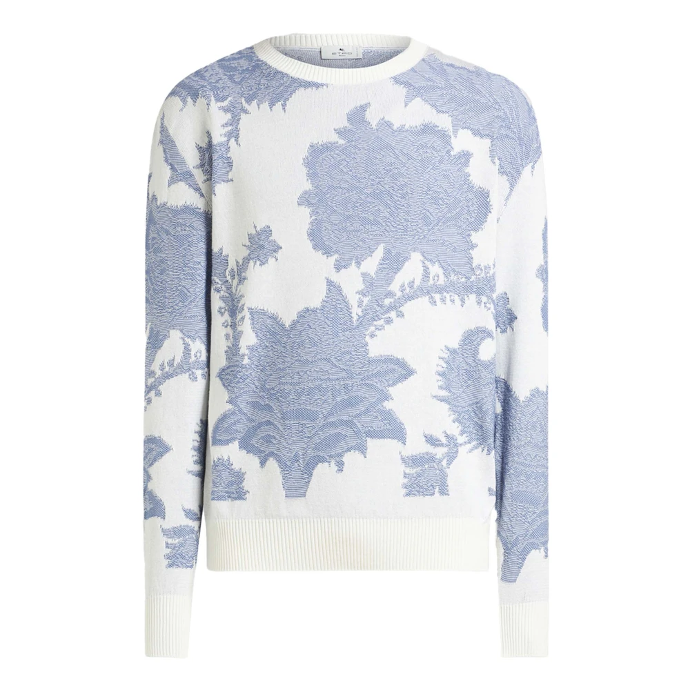 ETRO Witte Bloemen Trui Herenkleding White Heren
