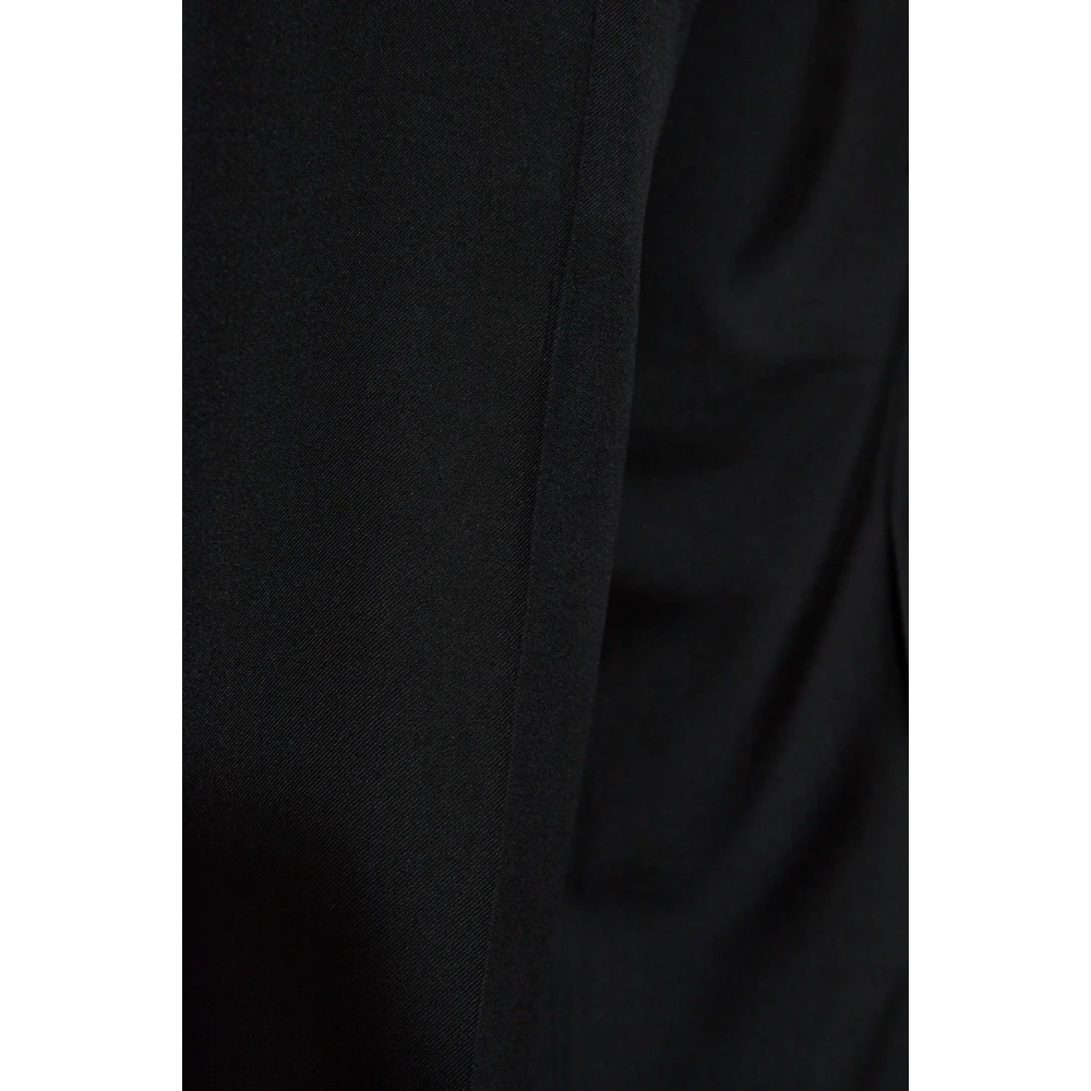 Balenciaga Broek met wollen afwerking Black Dames