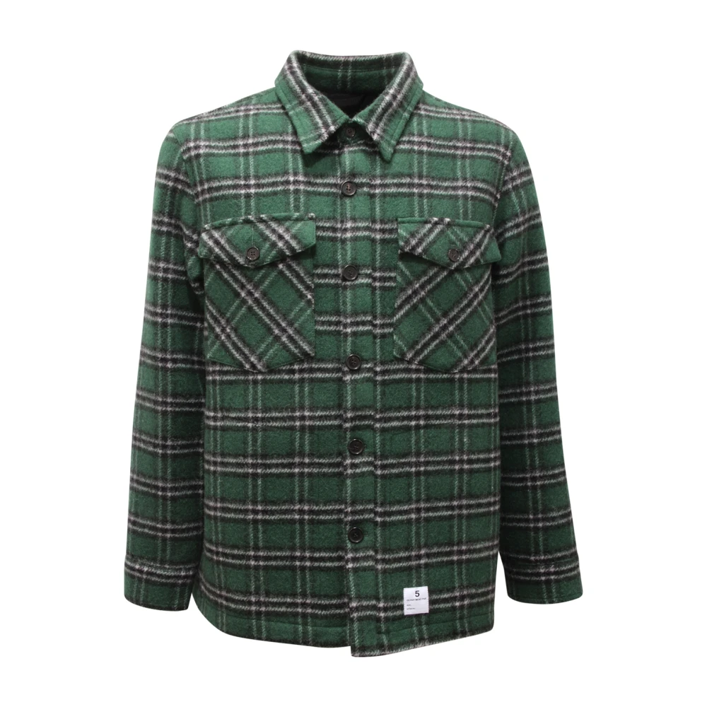 Department Five Men's Green Check Jacket Made In Italy
