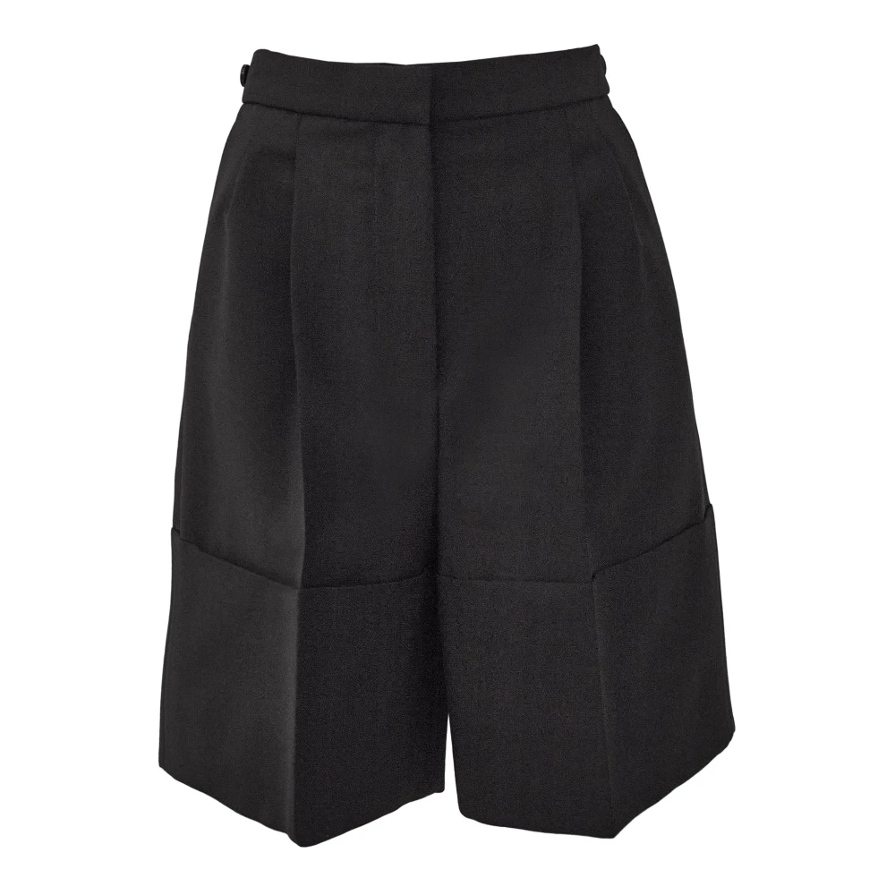 Burberry Zwarte Mohair Shorts Black Heren