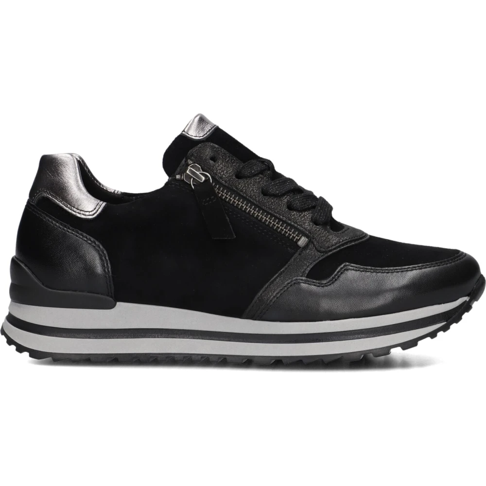 Gabor Casual Suède Sneakers voor Dames Dames Schoenen Zwart