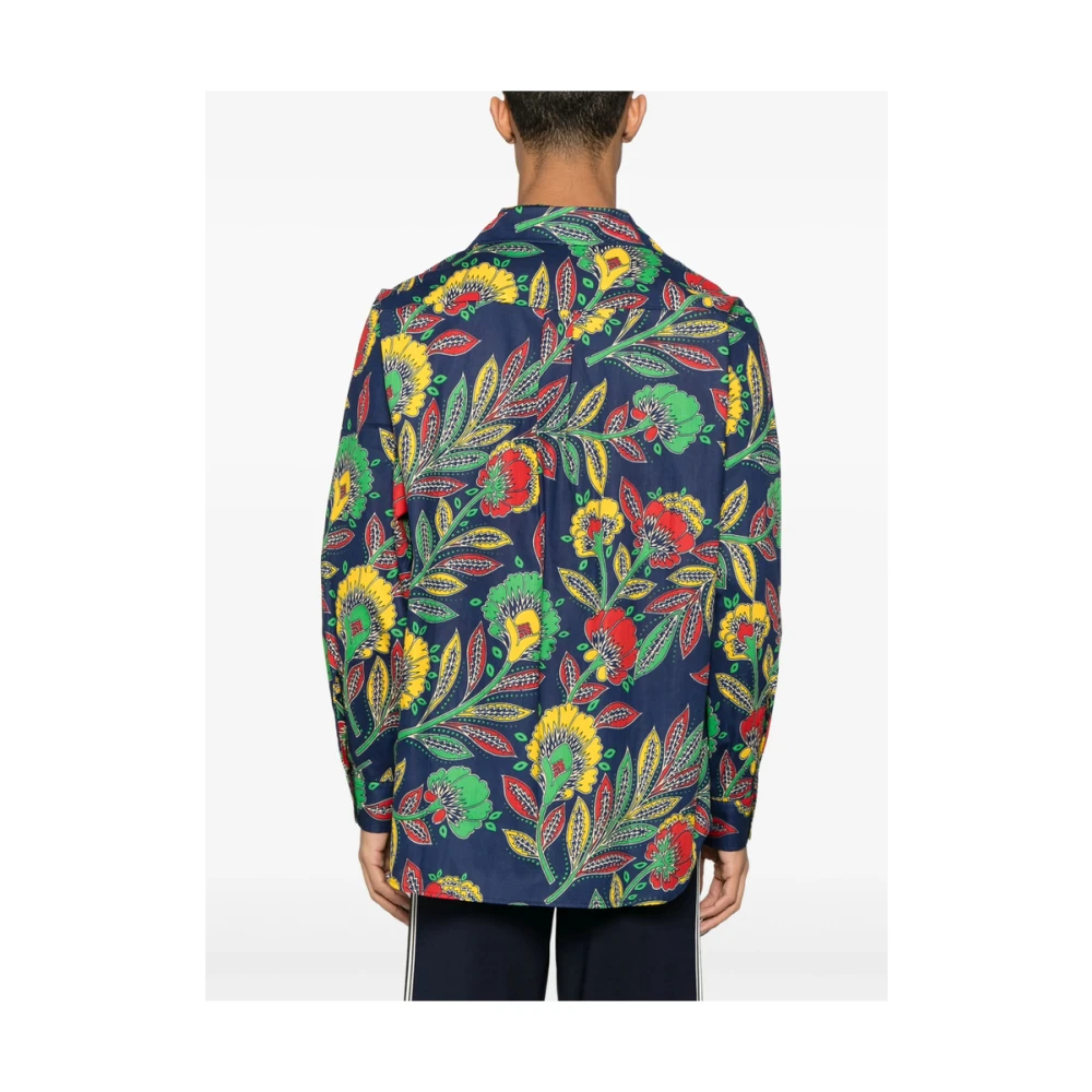 Needles Blauw Knoopshirt Multicolor Heren