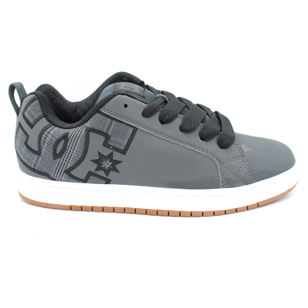 DC Shoes Graffik SE Leren Veters Rubberen Zool Heren Schoenen Grijs