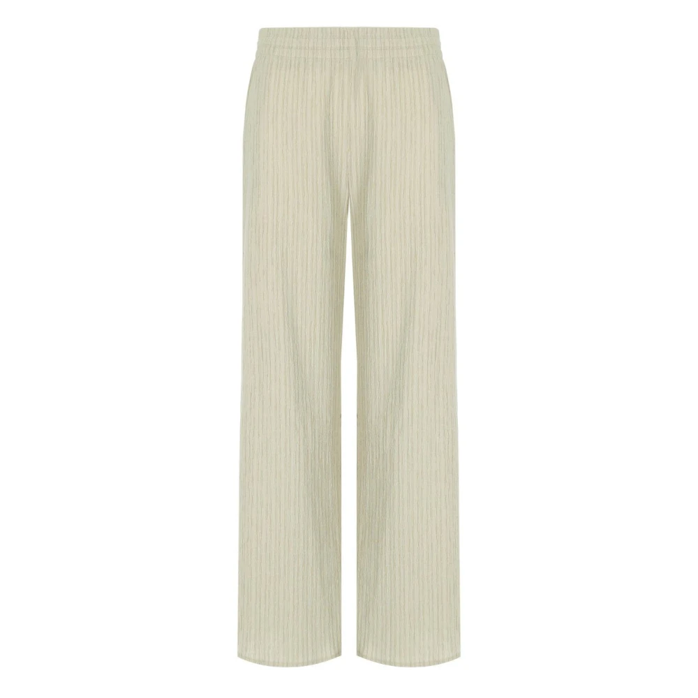 Max Mara Beige Wide Trousers, Female, Xl, Bark-Effect Toronto Trousers