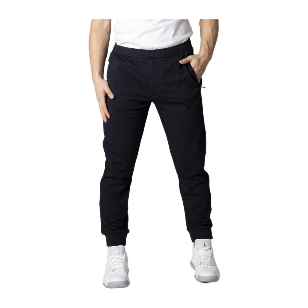 Armani Exchange Men's Blue Sweatpants,, Slim Viscose Trousers With Cotton Lining Extra Small