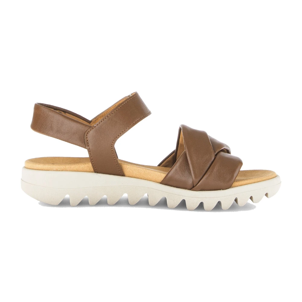 Gabor Kvinno Brun Skor Dam, 41 Eu, Läder, Platform Sandal