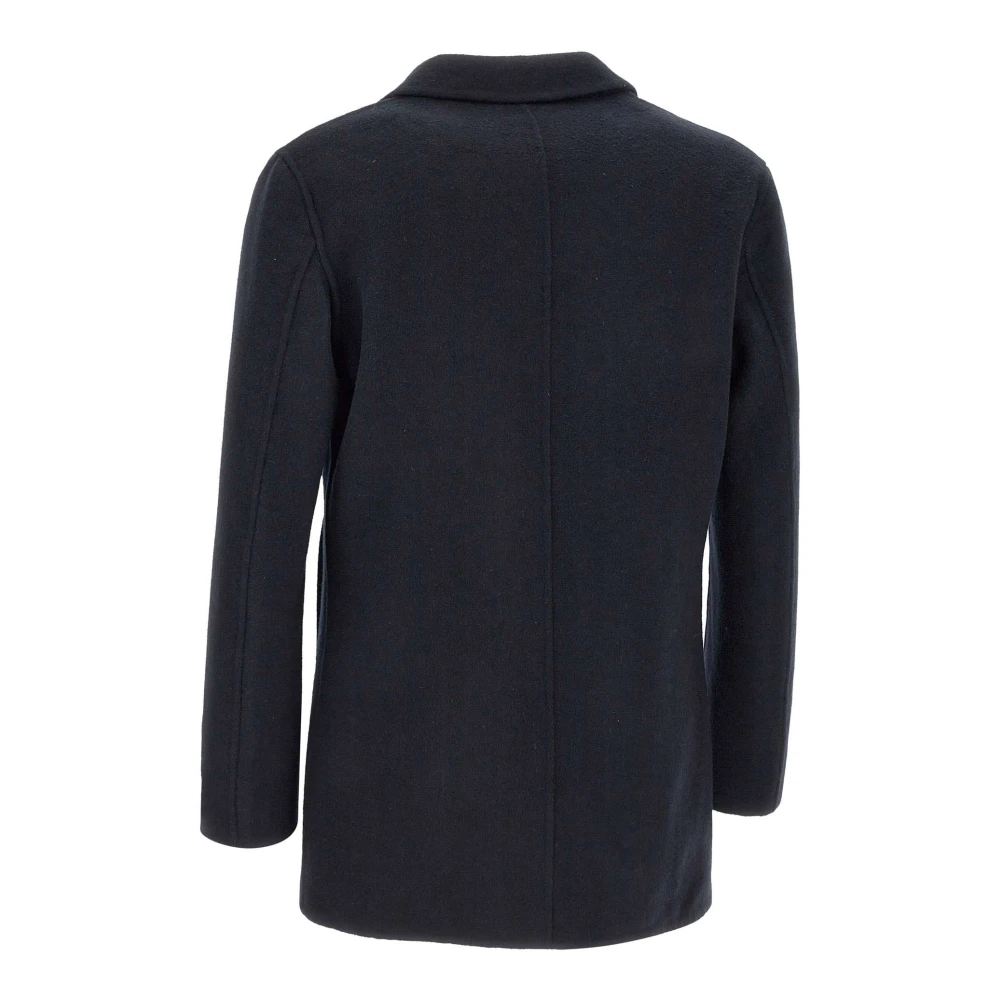 BOB Bron Blauwe Wollen Jas Blue Heren