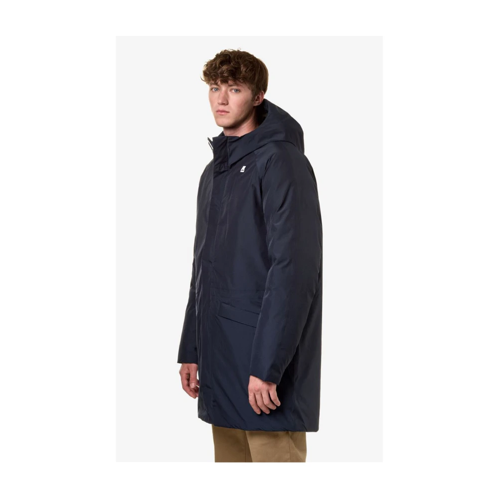 K-way Warme blauwe parka Jeremy model Blue Heren