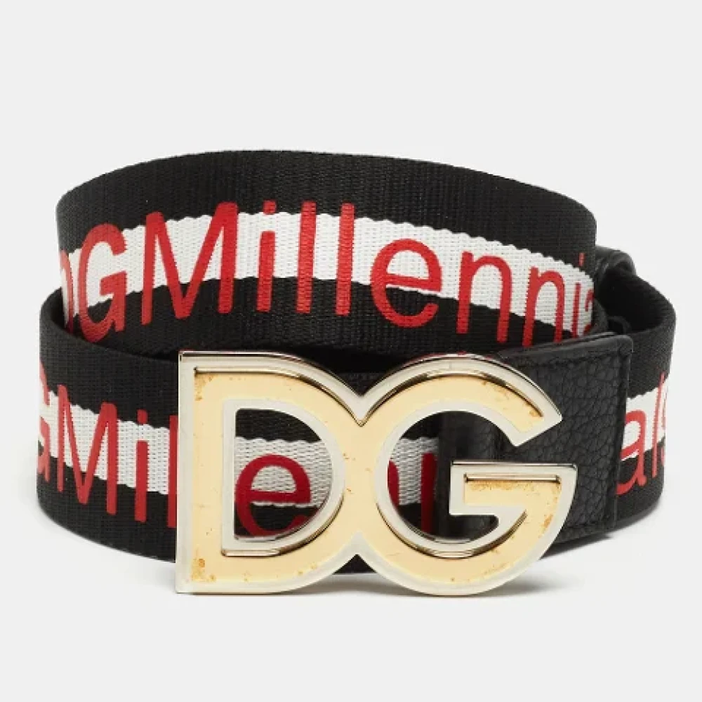 Dolce & Gabbana Pre-owned Canvas belts Black Dames