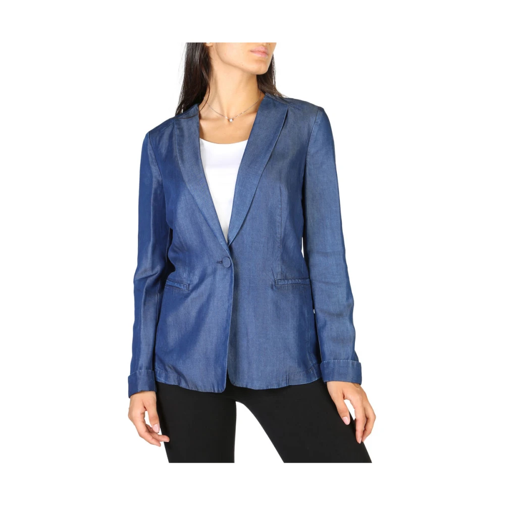 Emporio Armani Donna Blu Blazer Elegante Da